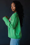 Merry Relaxed FIt Sweater- Bright Green