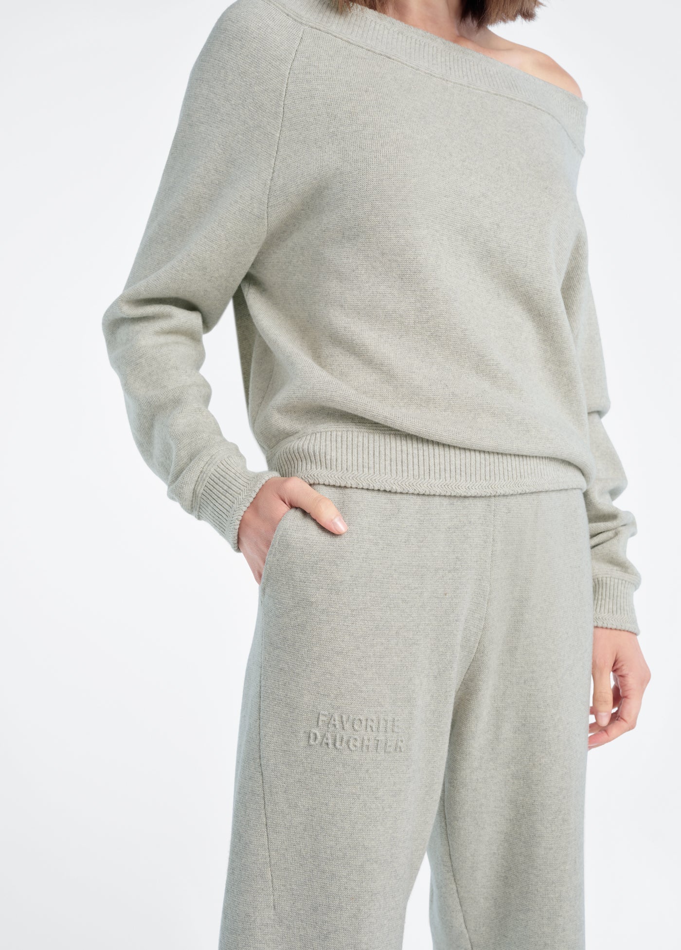 The Fatigue Sisters Barrel Jogger- Heather Grey