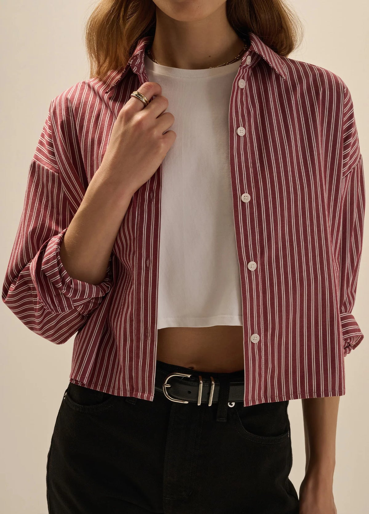 The Next Chapter Shirt - Cranberry Stripe