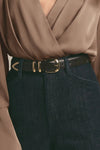 The Jordan Belt- Dark Brown/Gold