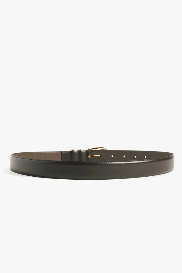 The Jordan Belt- Dark Brown/Gold