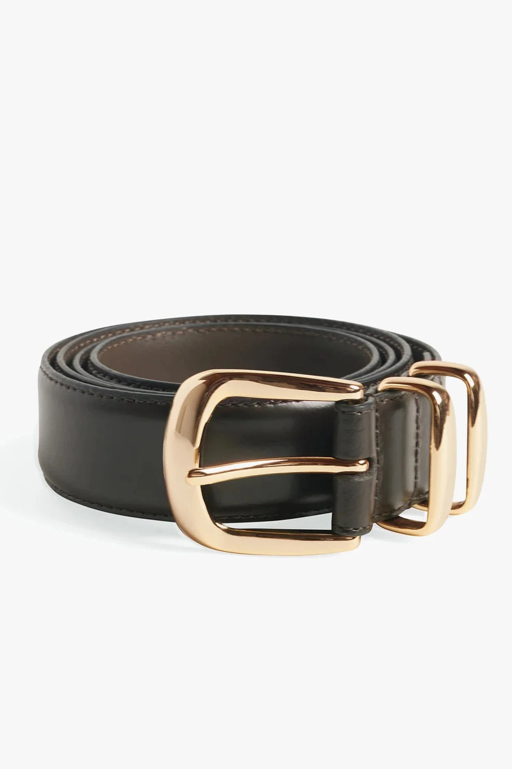 The Jordan Belt- Dark Brown/Gold