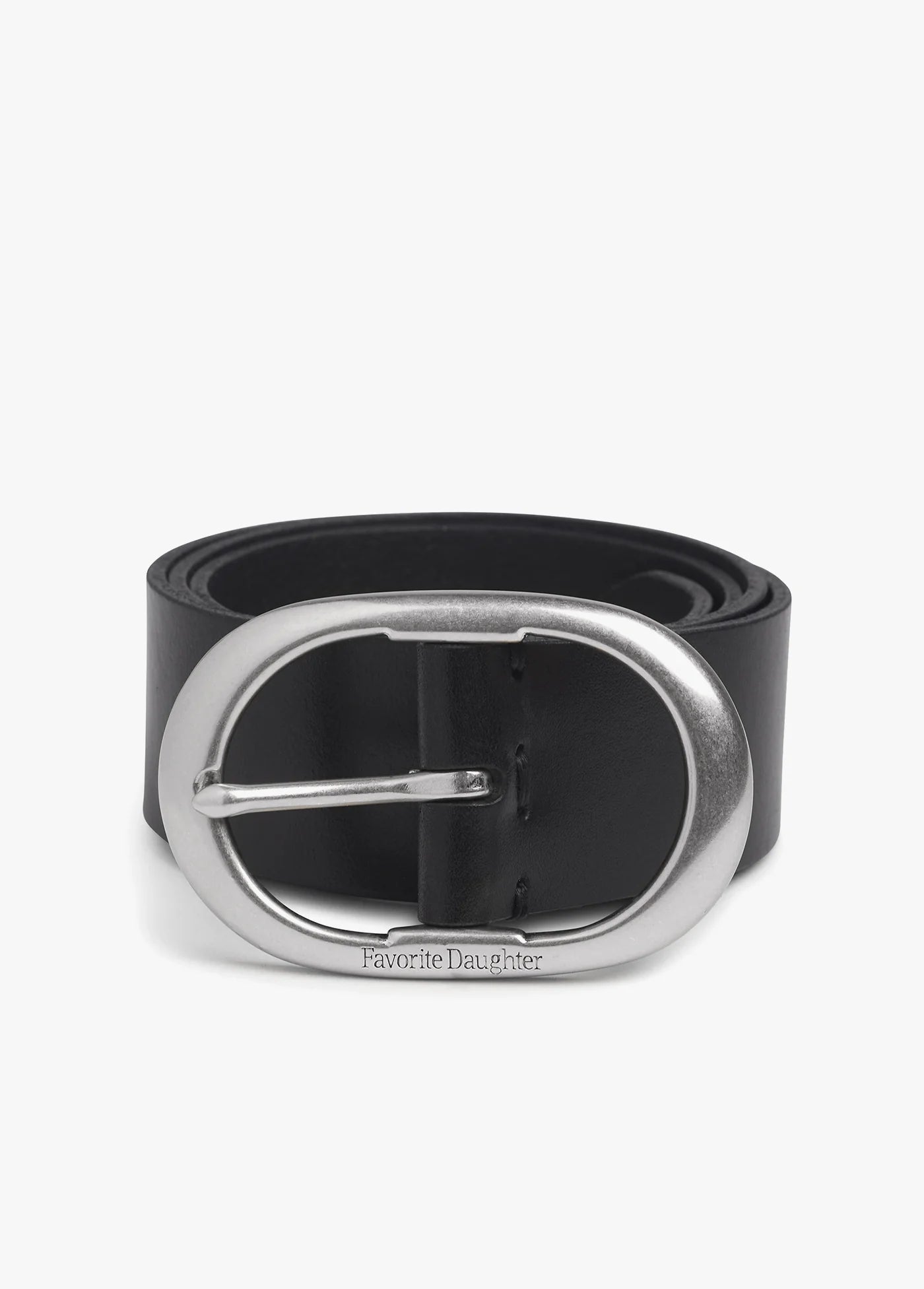 The Jean Belt- BlackTumbled Nickle