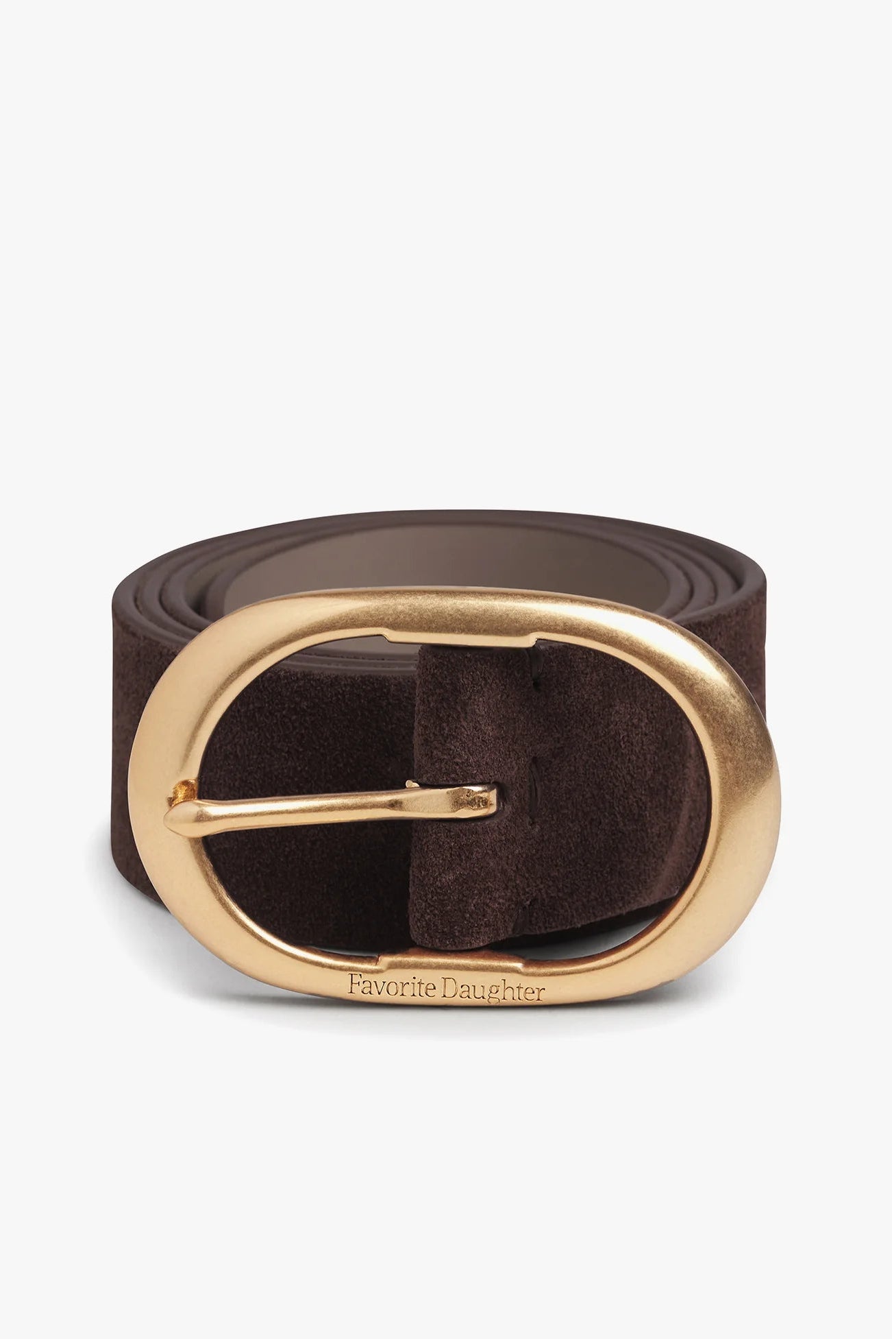 The Suede Jean Belt- Chocolate/Antique