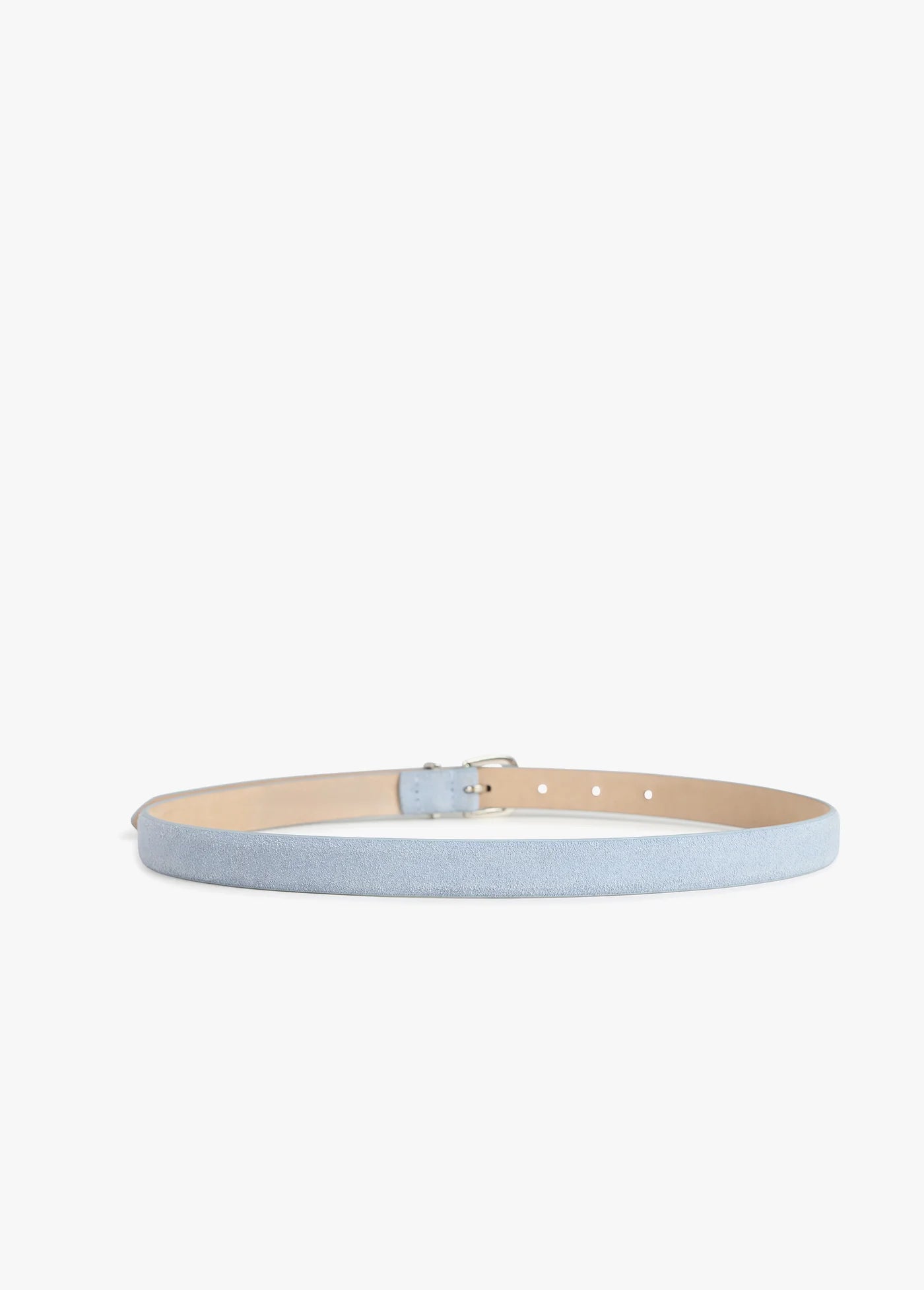 The Dottie Belt- Soft Blue/Polished Nickel