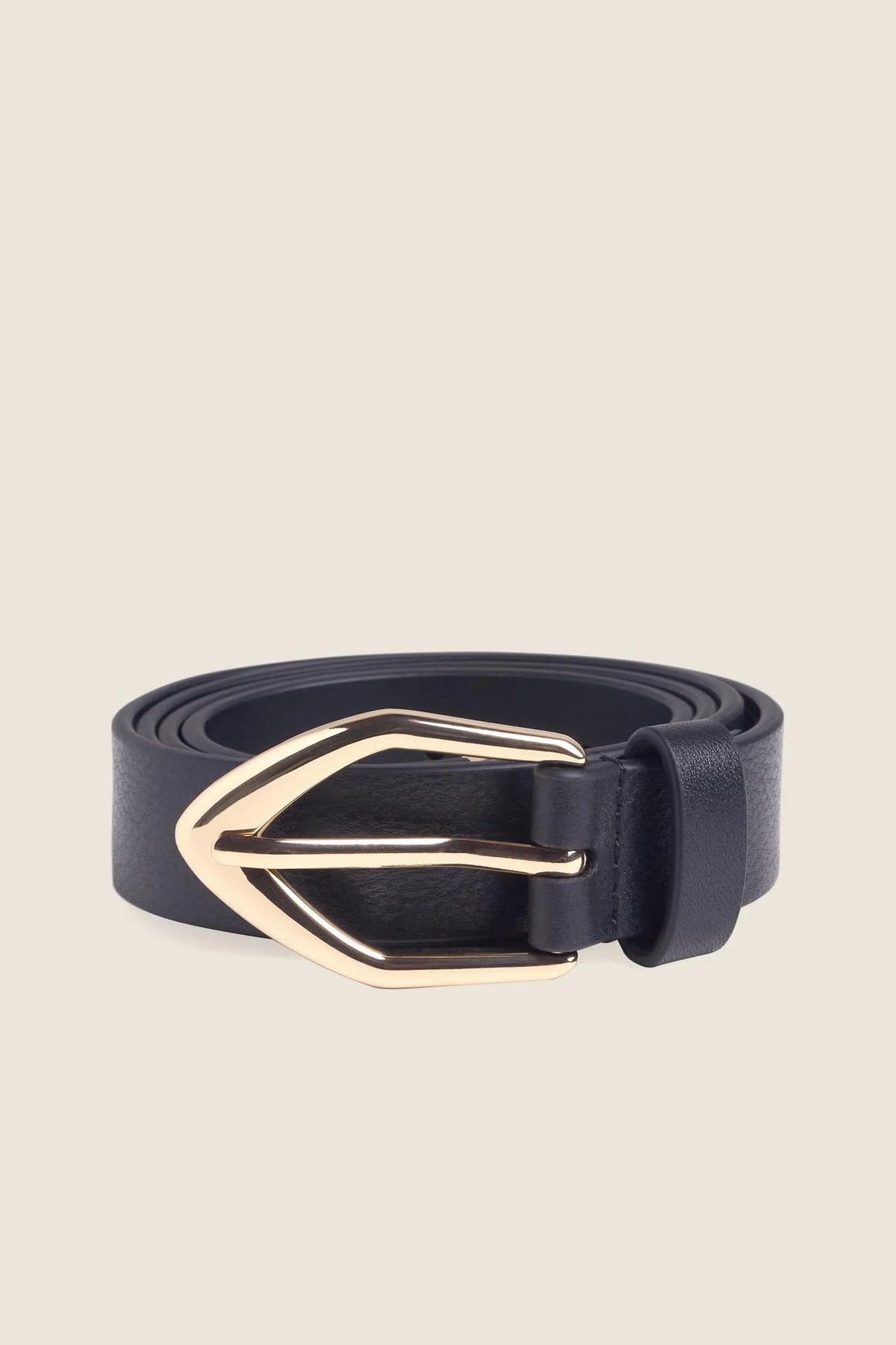 The Dakota Belt- Black/Polished Gold