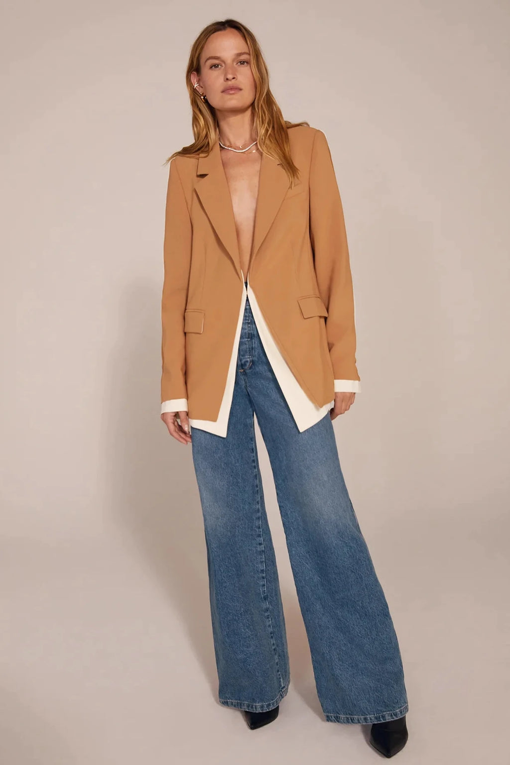 The Kelly Blazer- Tan Multi