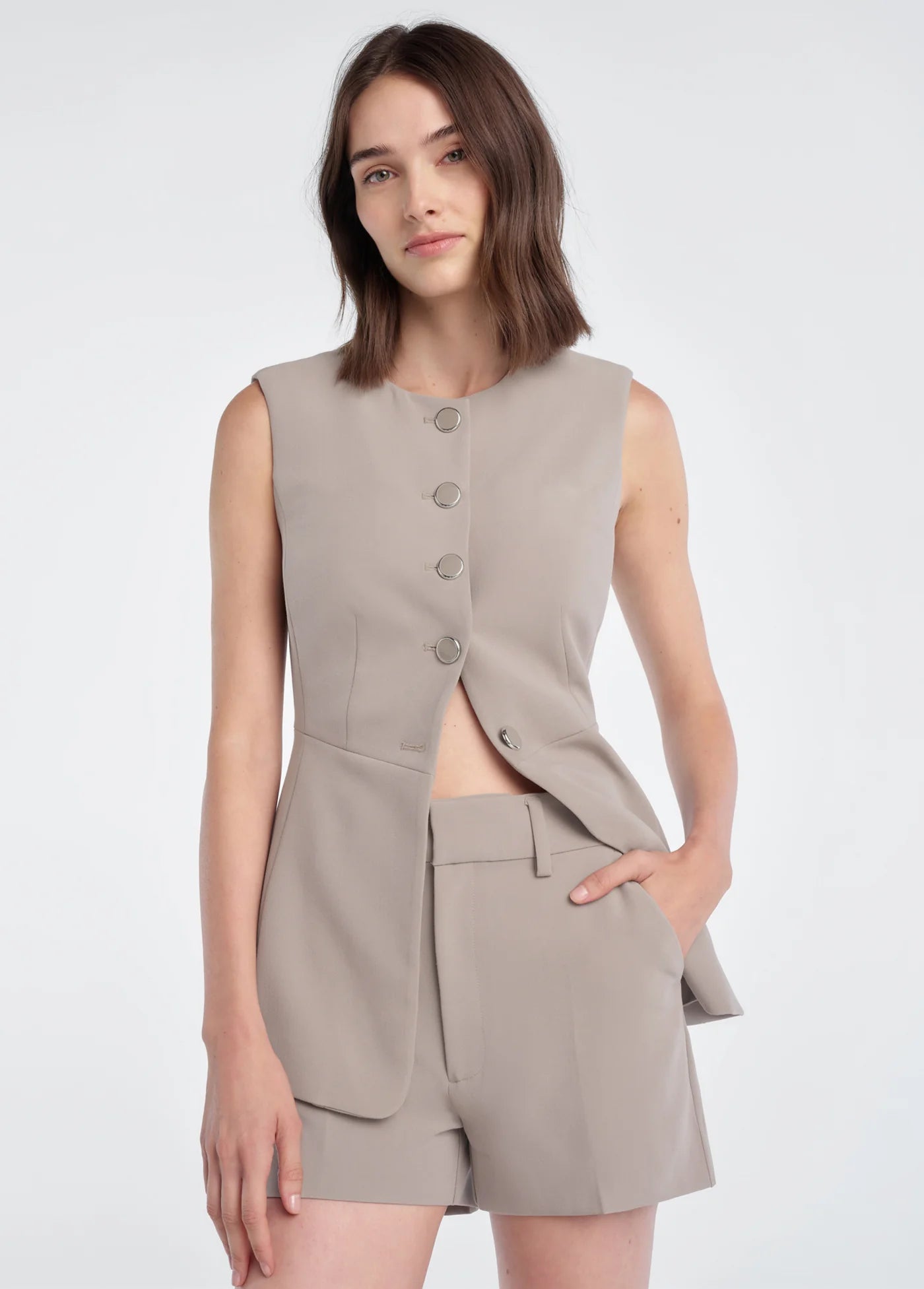 The Favorite Mini Short- Soft Taupe