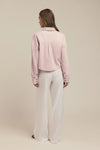 The Crop Ex-Boyfriend Shirt- Pale Pink