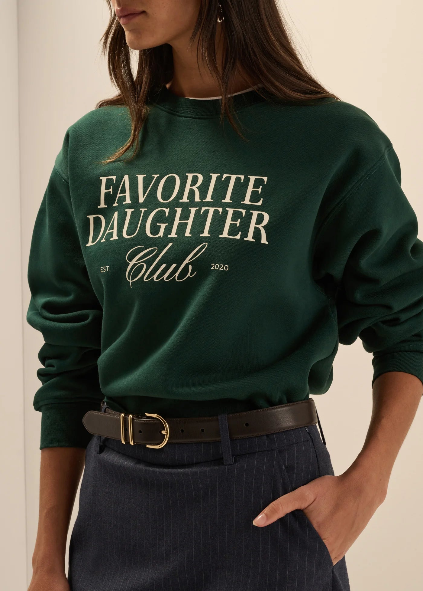 The Favorite Daughter Club Sweatshirt- Forest Sugar
