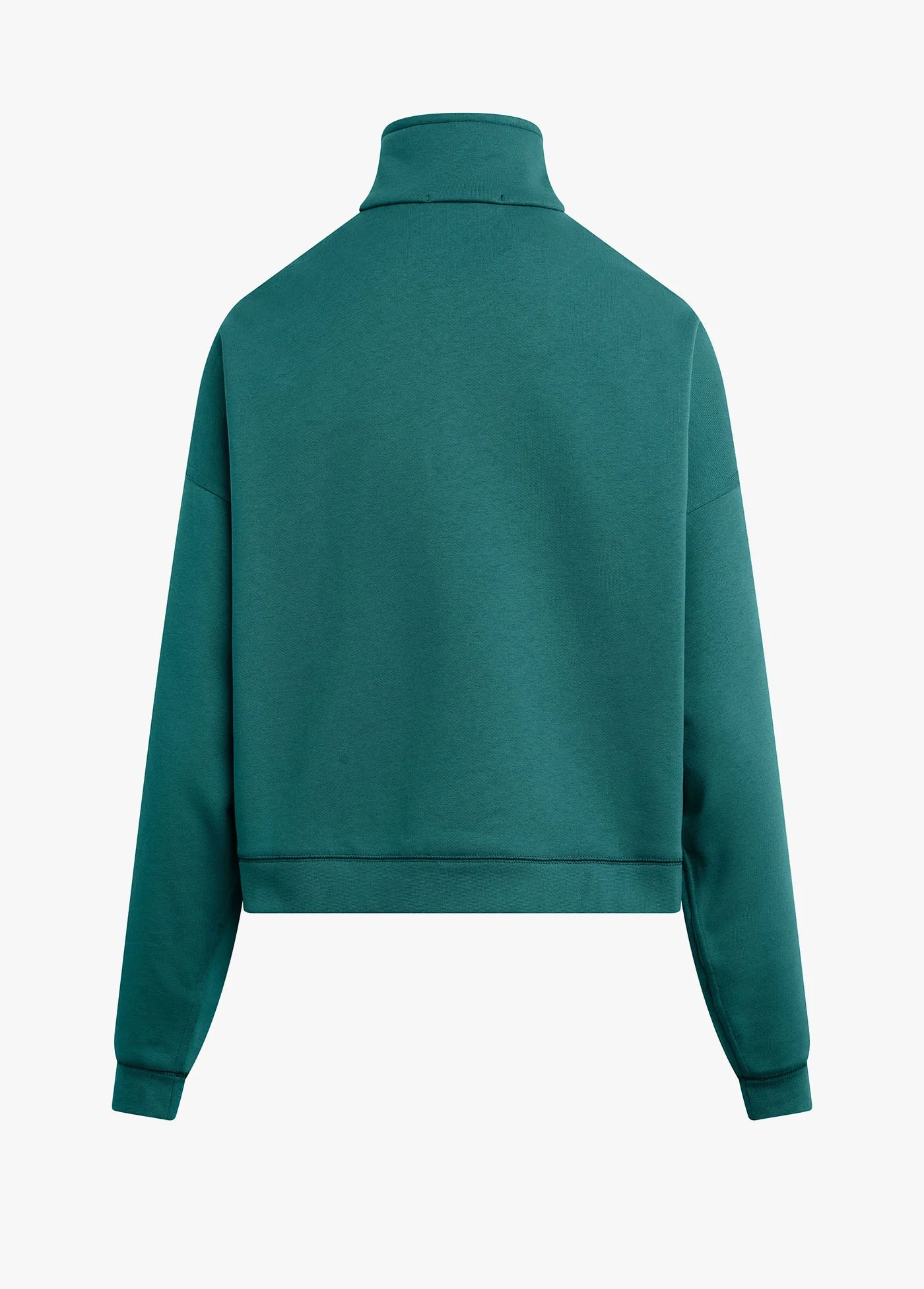 The Favorite Daughter Half Zip Sweatshirt- Emerald/Off White