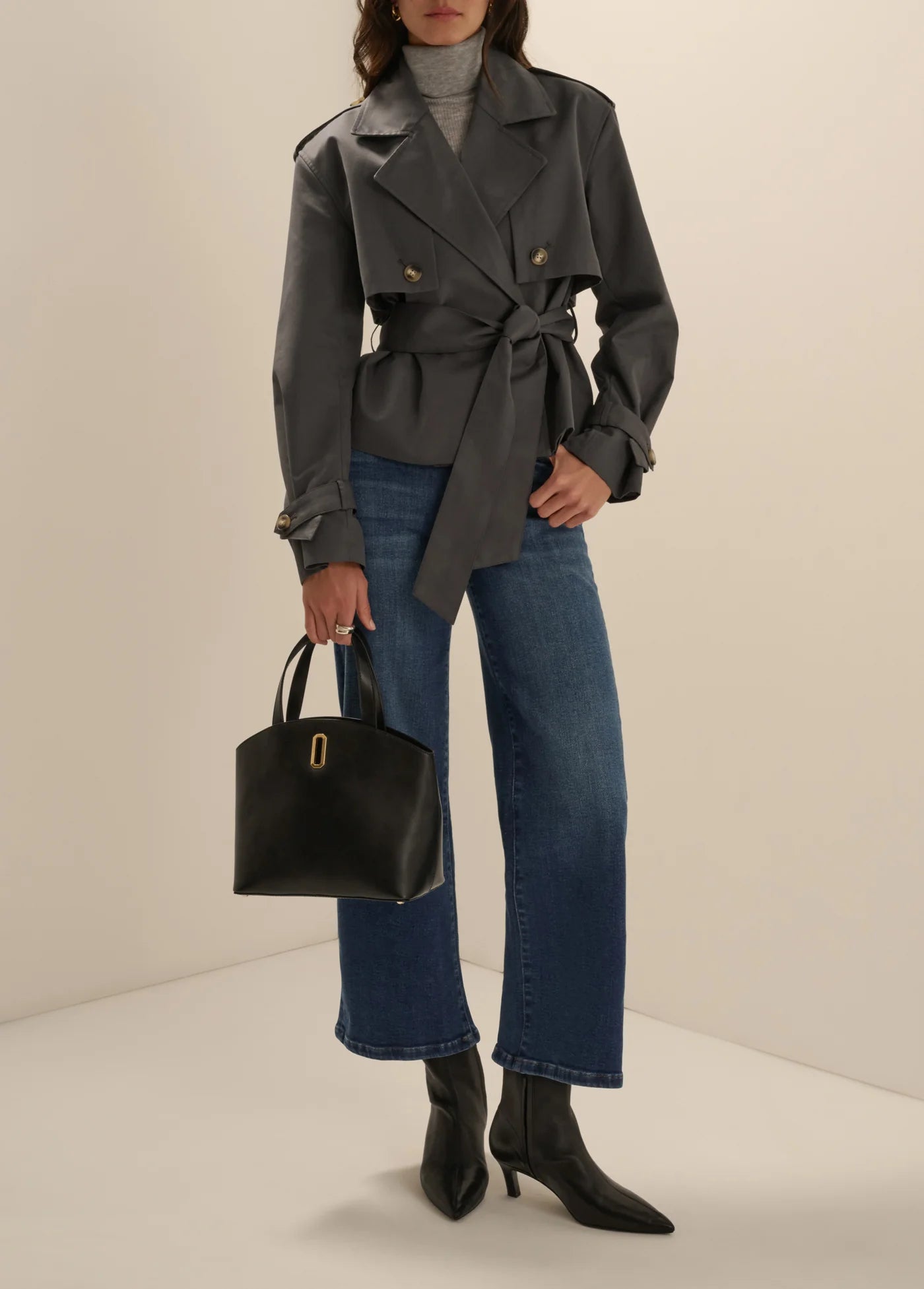 The Cropped Charles Trench- Dark Charcoal