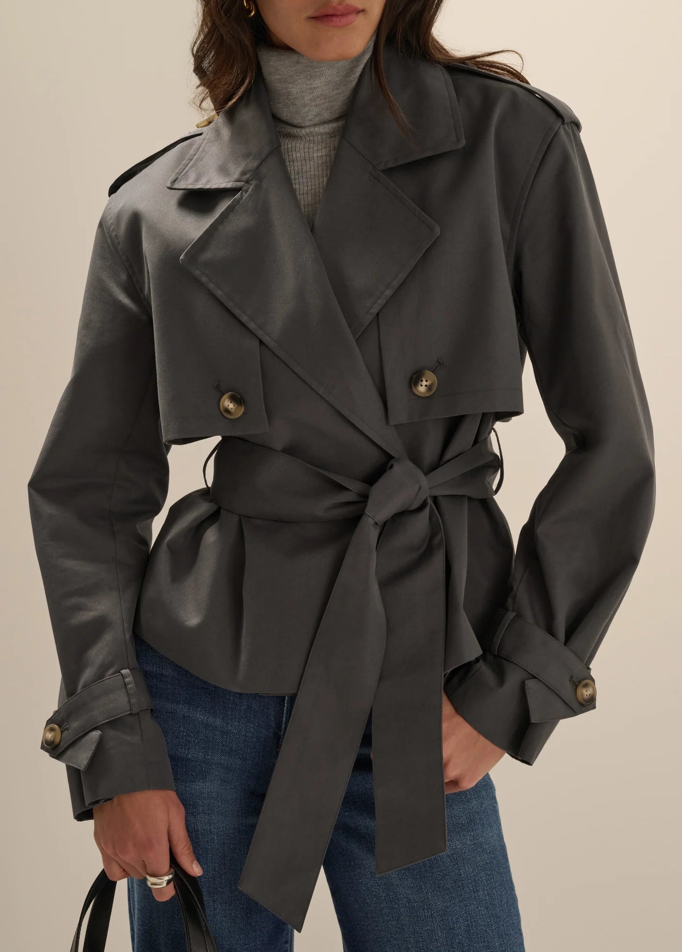 The Cropped Charles Trench- Dark Charcoal