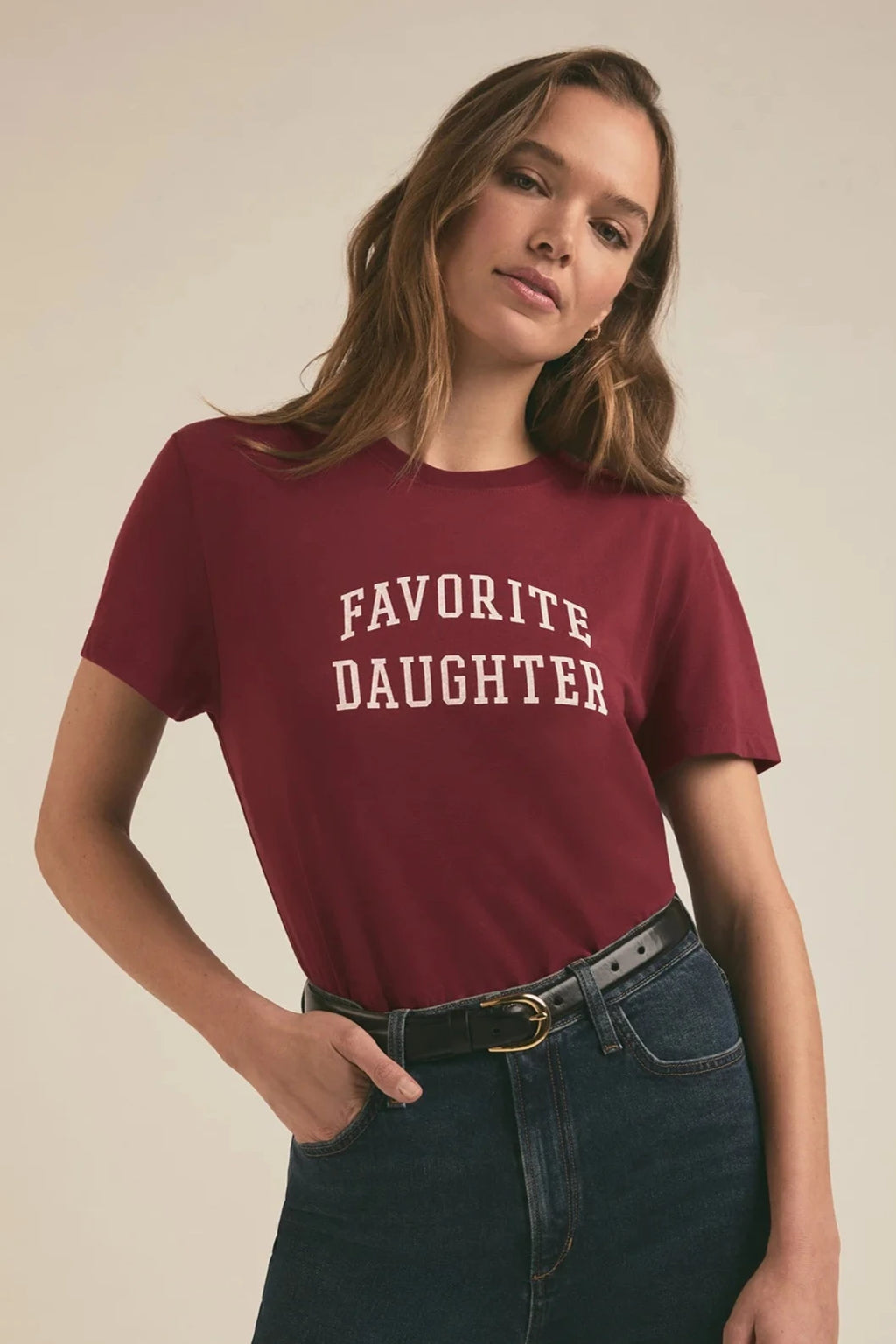 Logo Cropped Tee—Sangria Nights