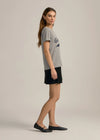 Go Sports Tee- Heather Grey/Navy