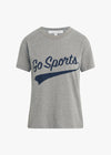 Go Sports Tee- Heather Grey/Navy