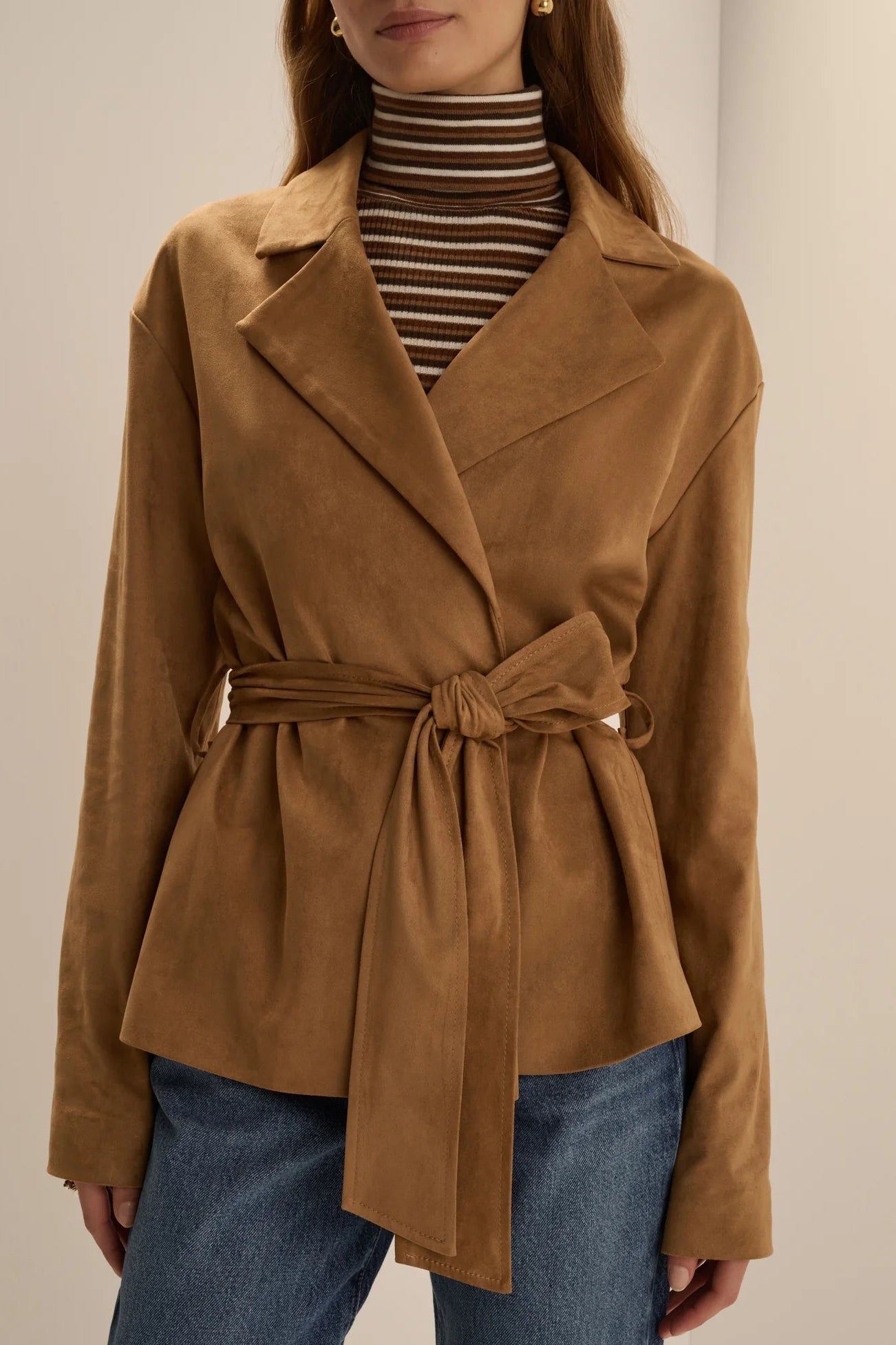The Marina Wrap Coat in Camel