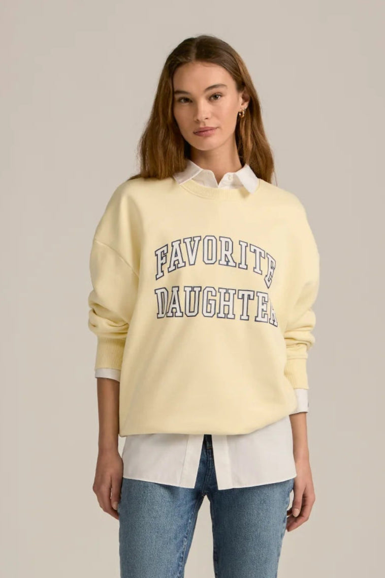 The Collegiate Sweatshirt- Moonbeam