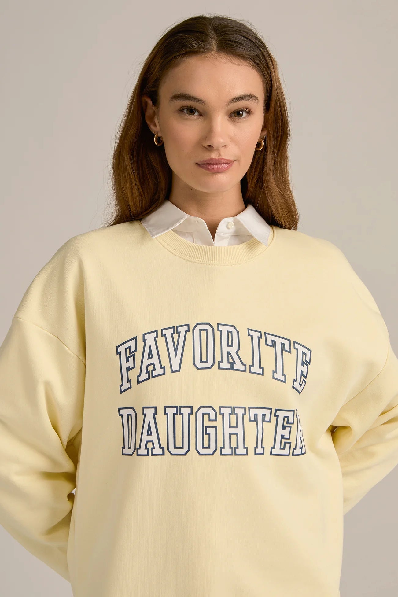 The Collegiate Sweatshirt- Moonbeam