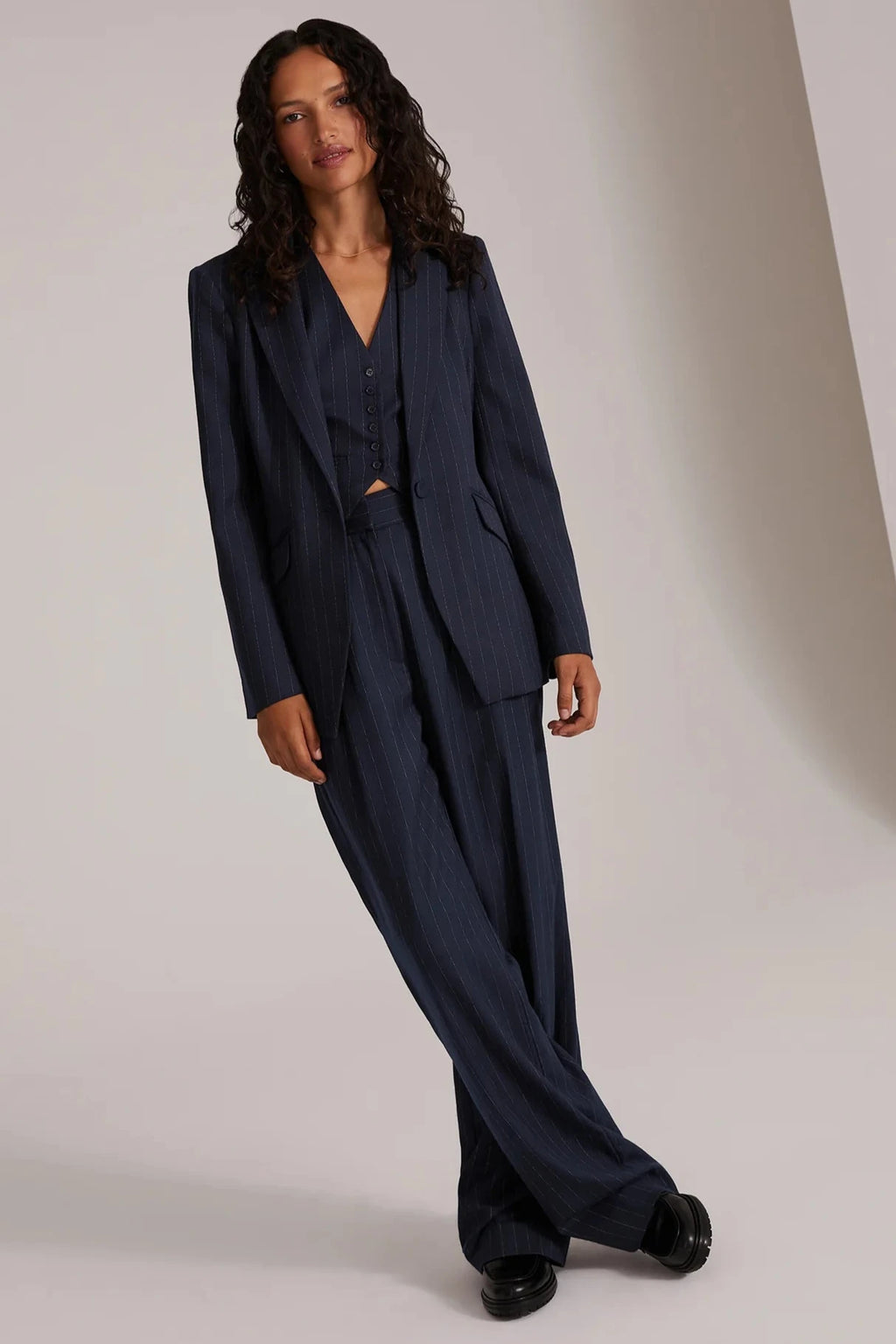 The Favorite Pant- Navy Pinstripe