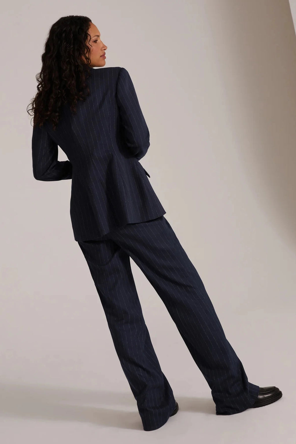 The Favorite Pant- Navy Pinstripe