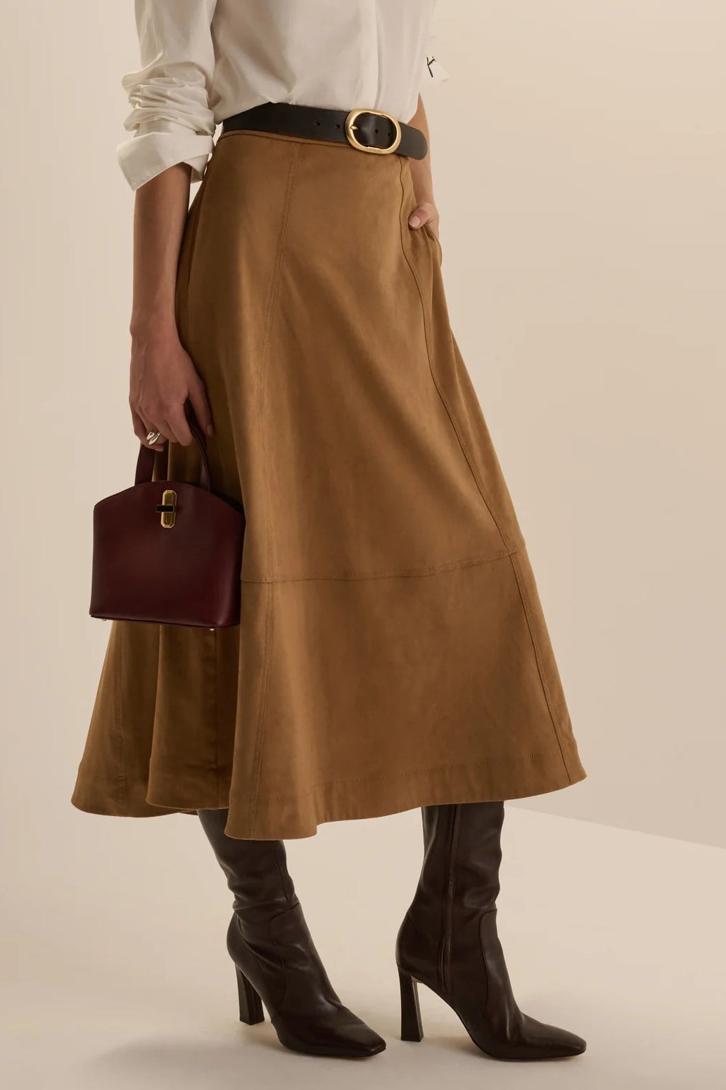 The Aspen Skirt in Camel