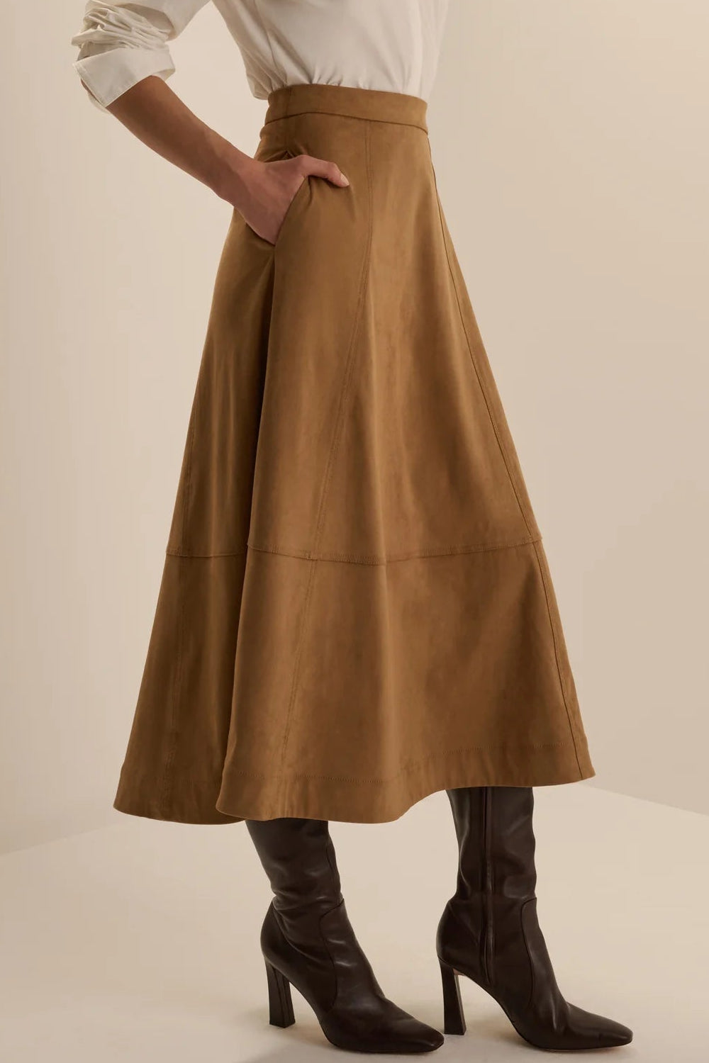 The Aspen Skirt in Camel