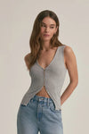 The Good Luck Top- Melange Grey