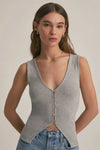 The Good Luck Top- Melange Grey