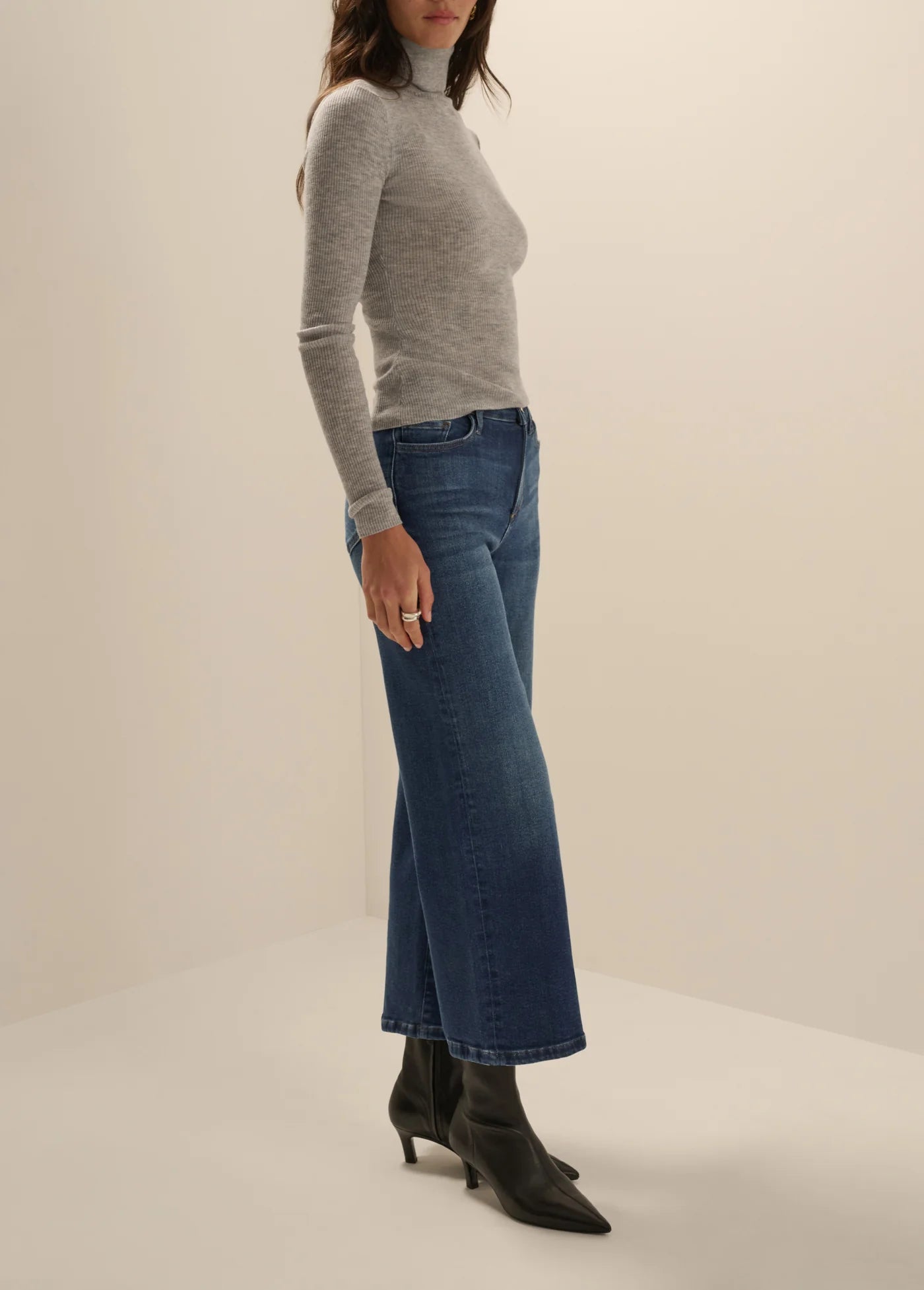 The Ruby High Rise Wide Leg Straight- Santa Fe