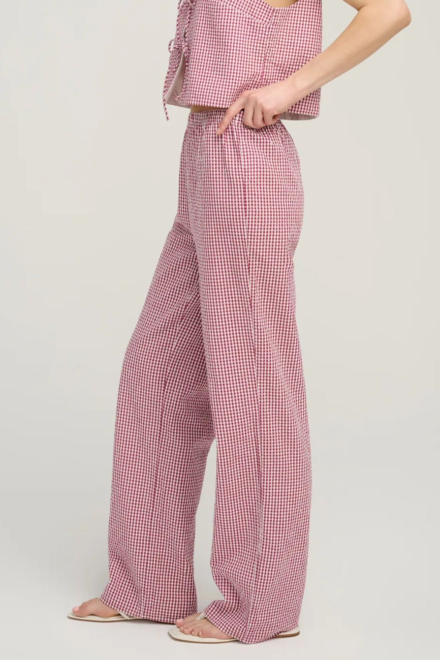 The Everything Pant- Raspberry White