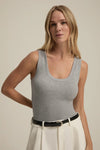 The Cutting It Close Tank- Heather Grey