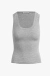 The Cutting It Close Tank- Heather Grey