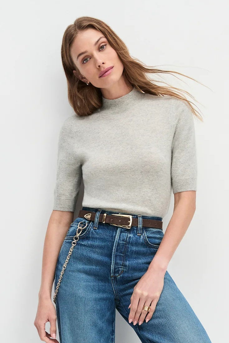 The Bonnie Top- Light Heather Grey