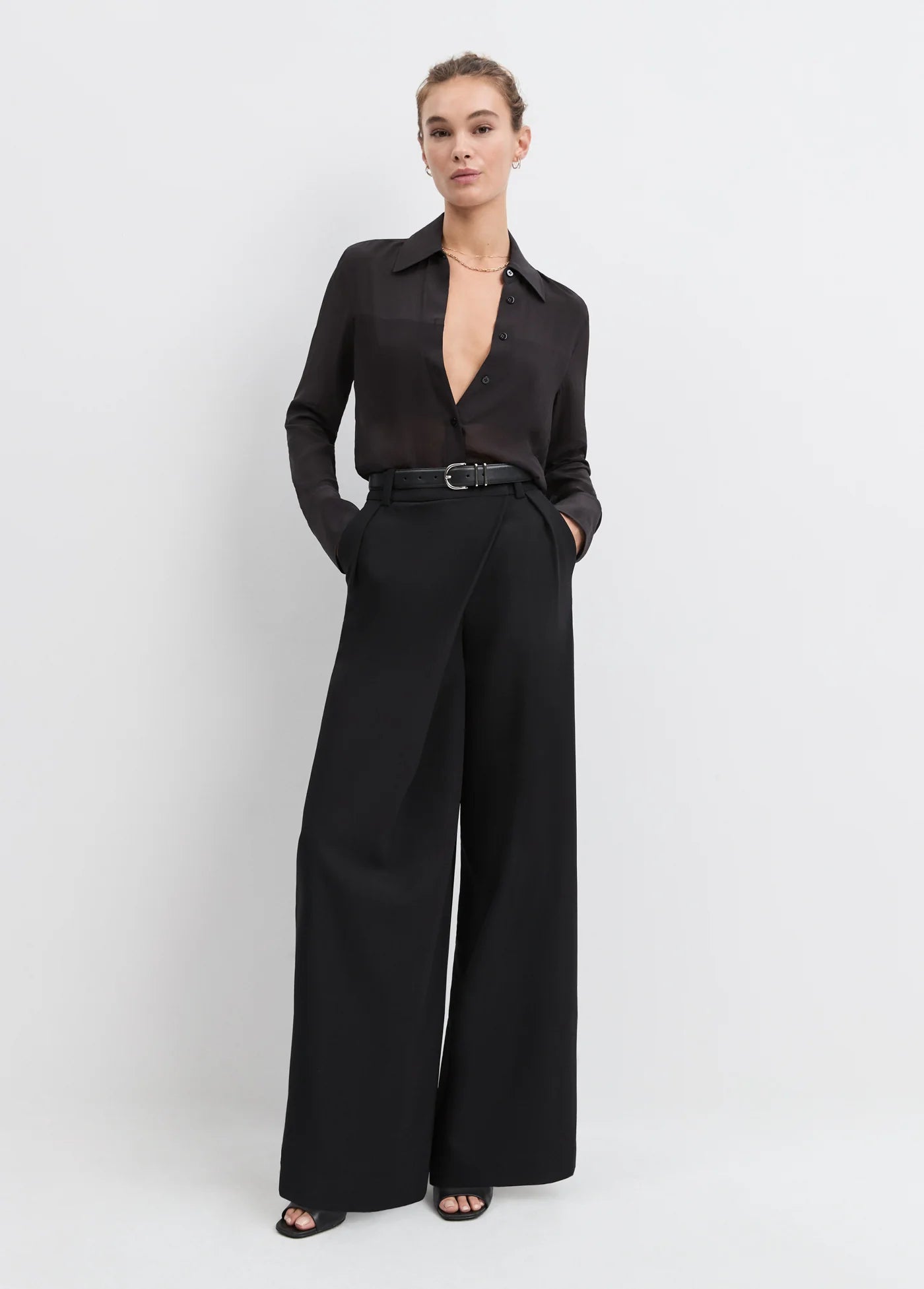 The Sheer Sophistication Top- Black