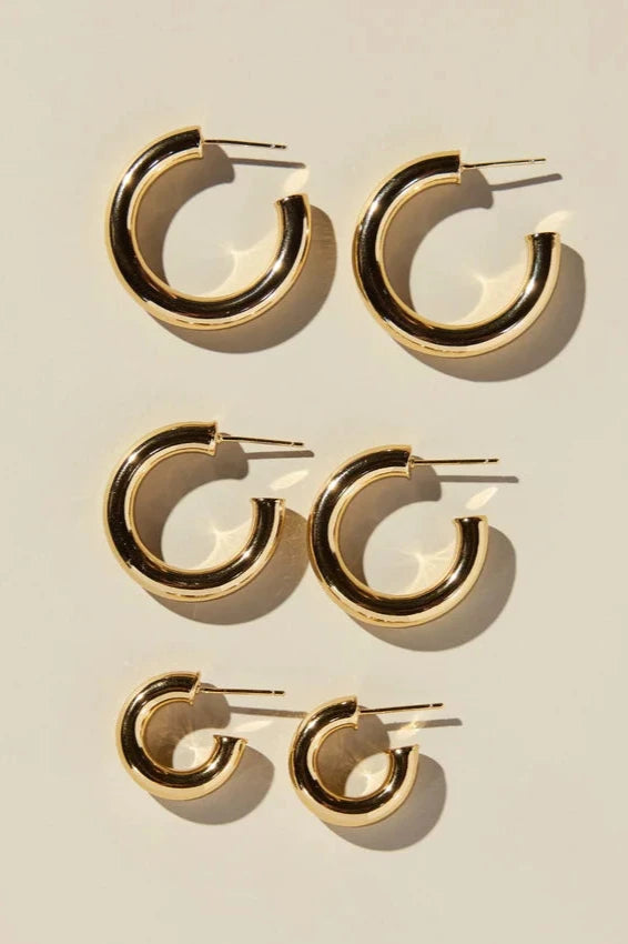 Gold Donut Hoops—M