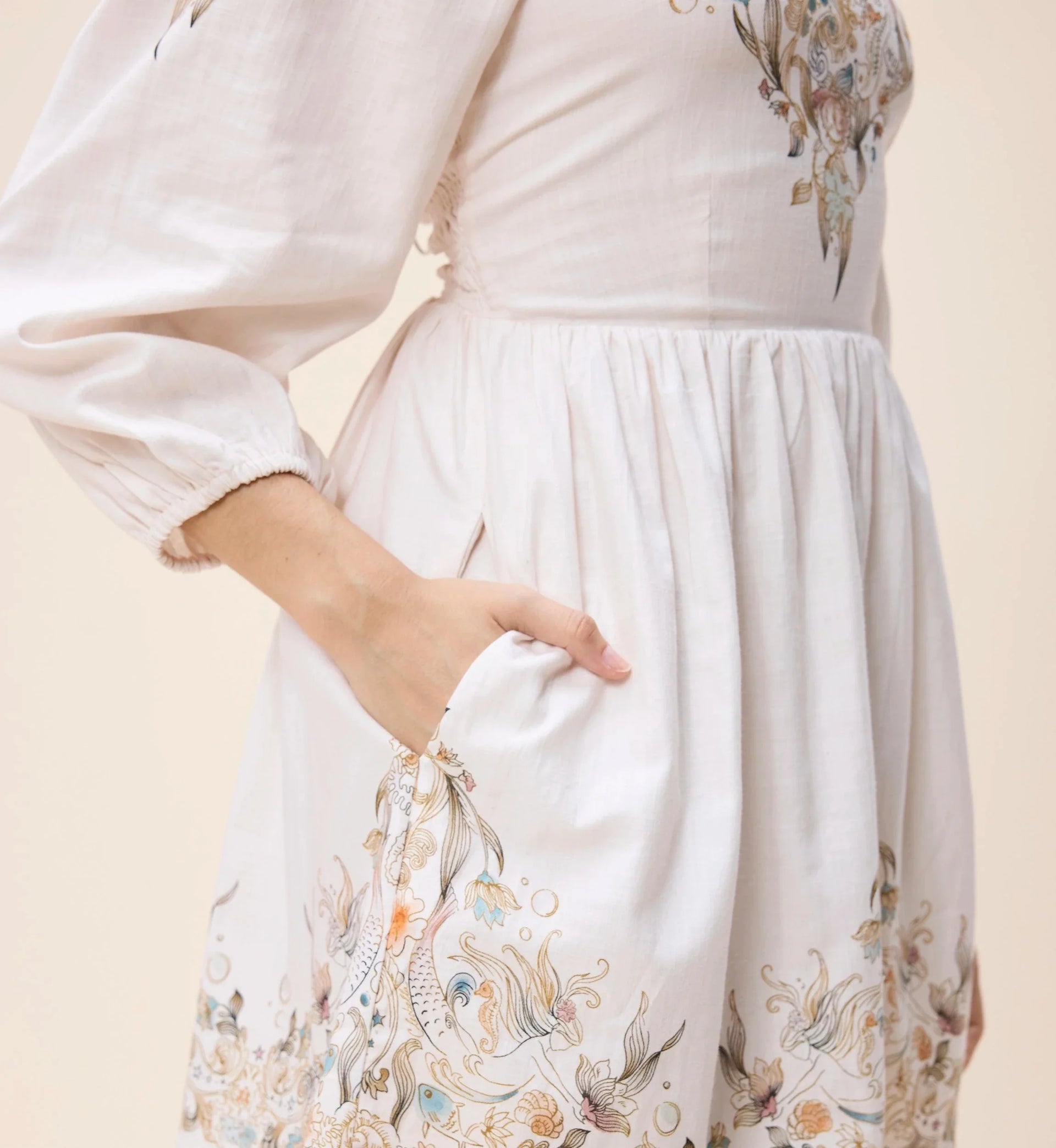 Greer Mini Dress- Bella Mer Print