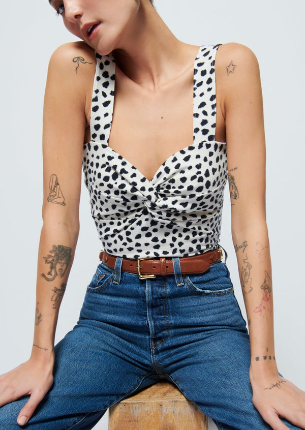 Mercy Twist Front Tank- Abstract Dot