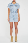 Topanga Denim Romper- Dolphin