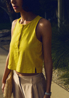 Bree Tank With Contrast Inset- Sulphur Yellow