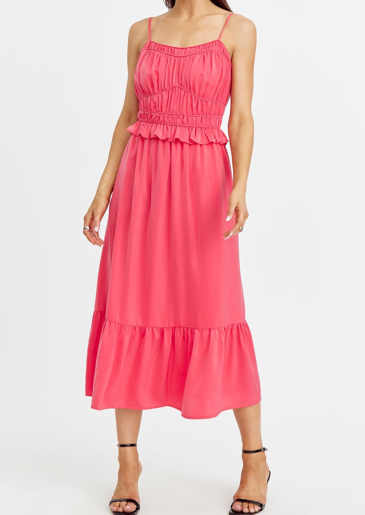 Venice Maxi Dress- Deep Coral