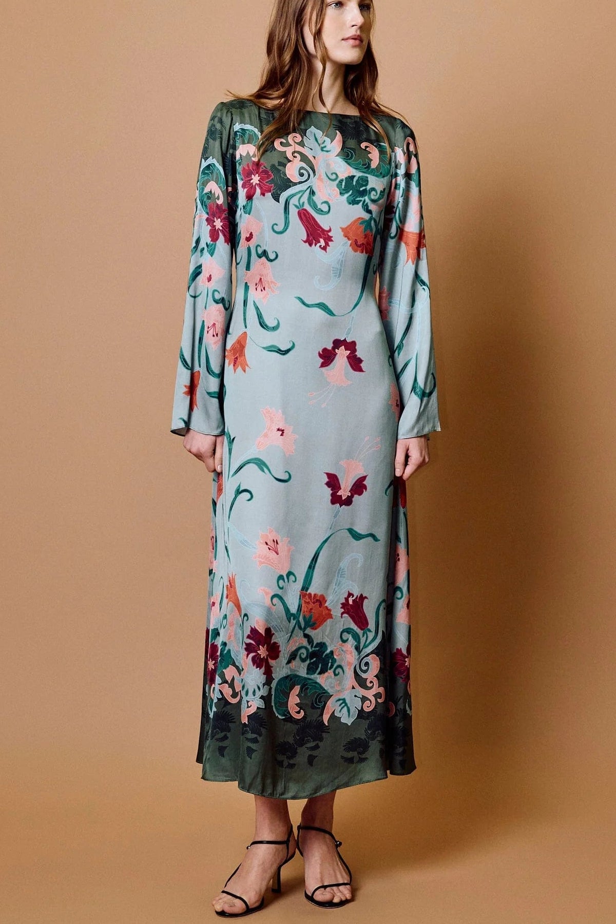 Isobel Ankle Dress in Lys Print
