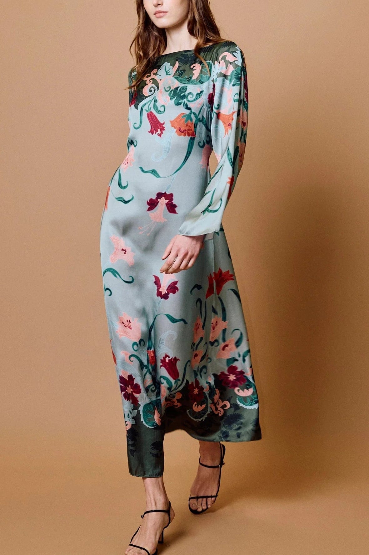 Isobel Ankle Dress in Lys Print