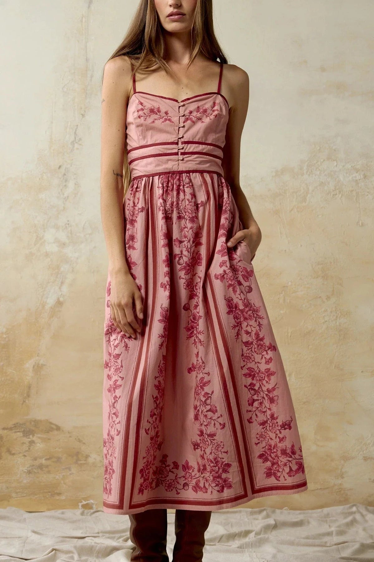 Jamie Midi Dress in Oree
