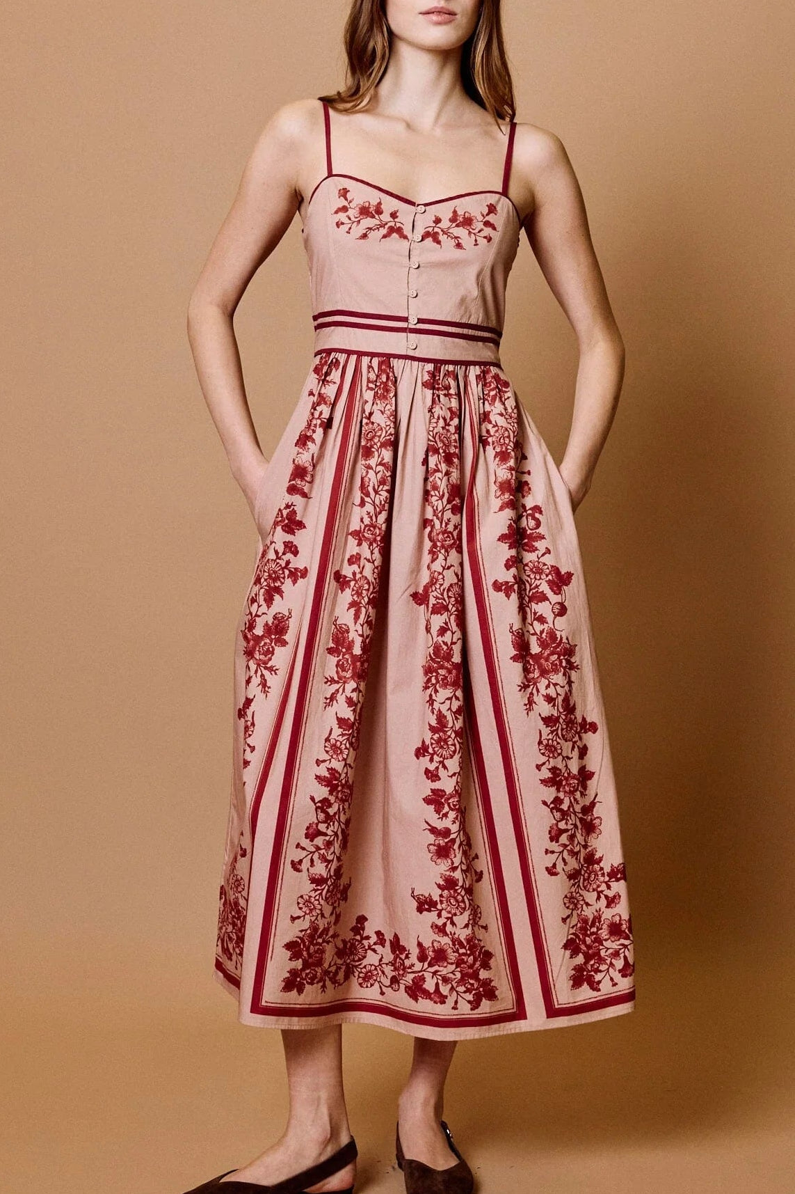 Jamie Midi Dress in Oree