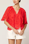 Lulu Blouse- Poppy Red