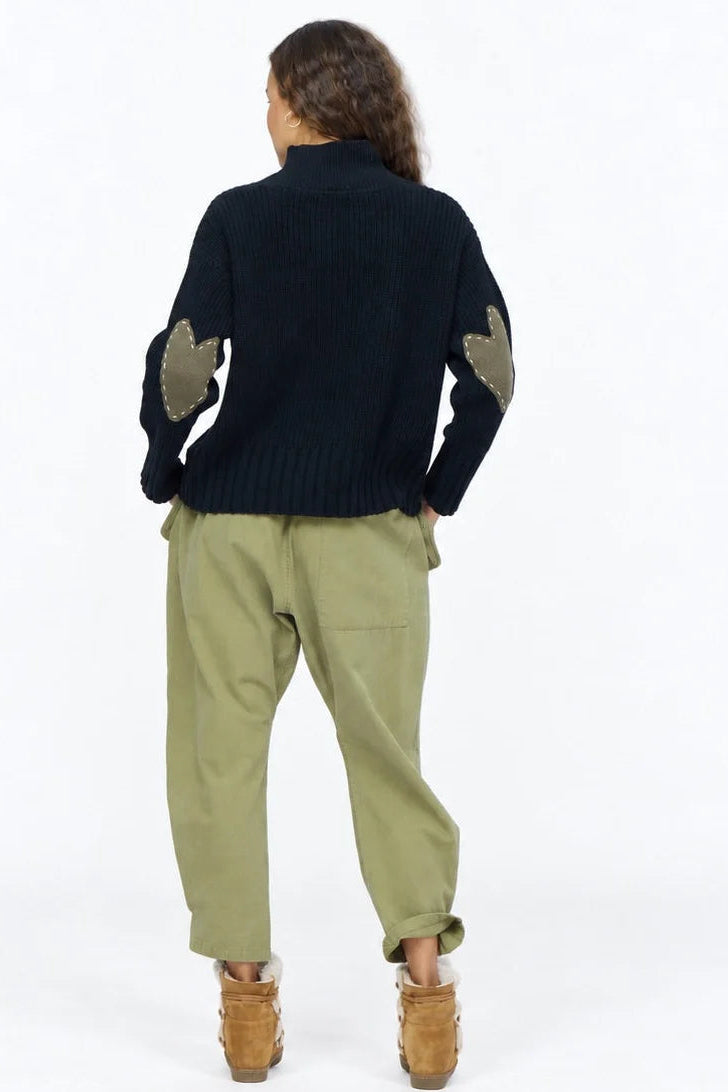 Marlow Imperfect Heart Sweater in Black