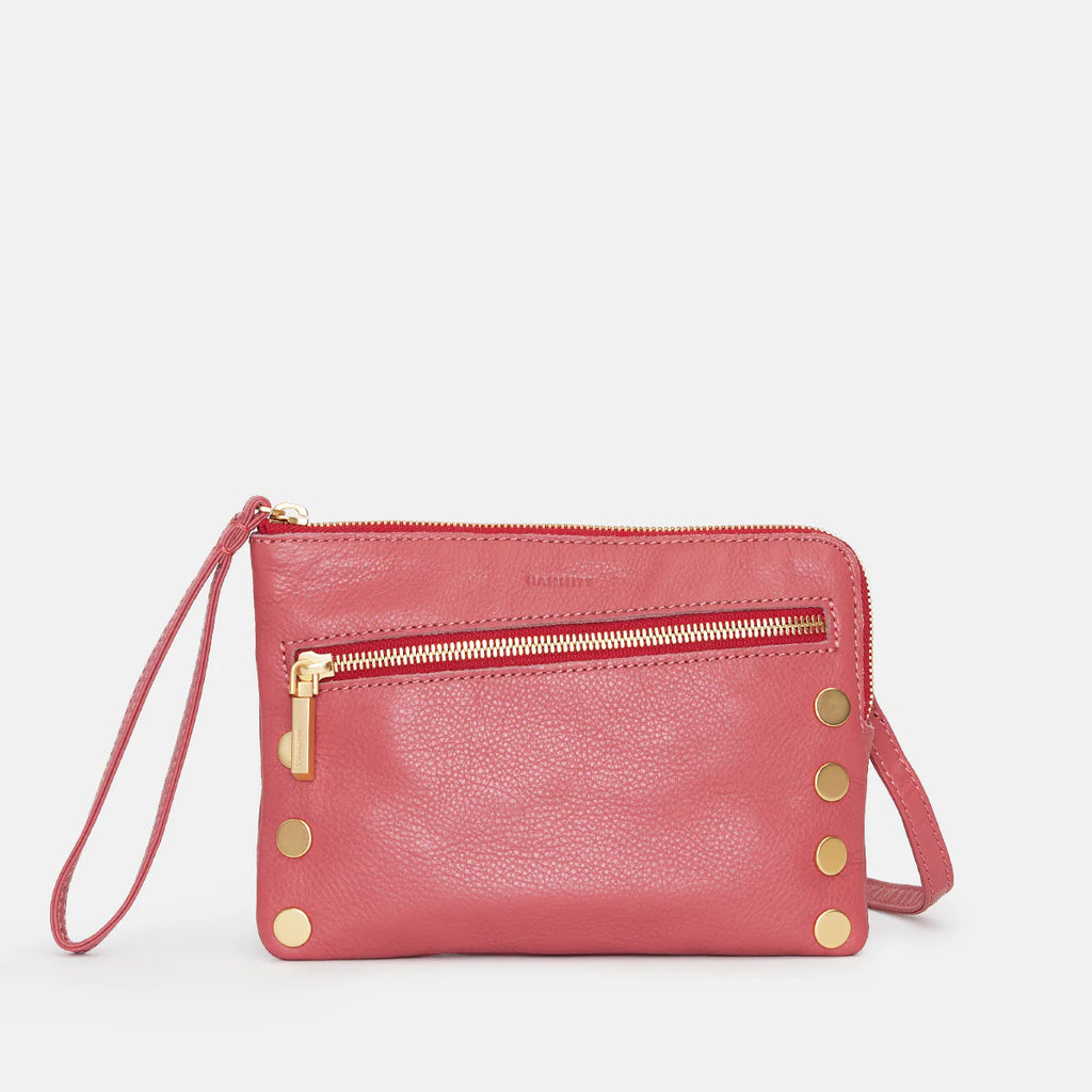 Nash Small Crossbody Clutch- Rouge Pink/ Brushed Gold