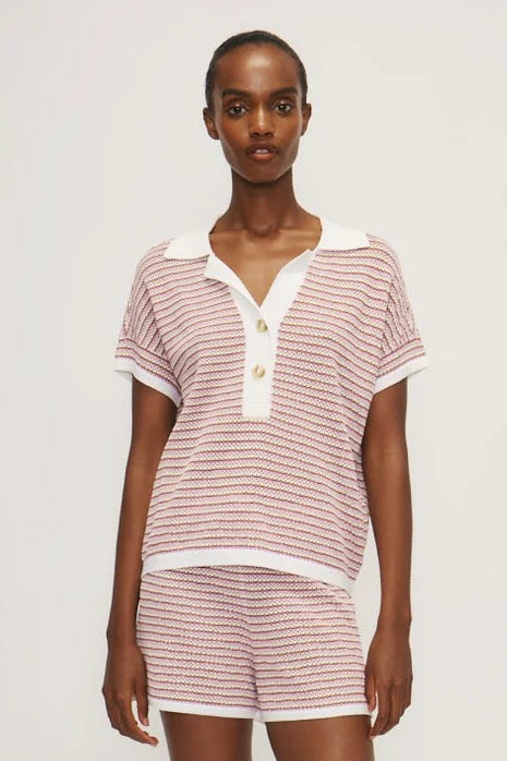 Newton Stripe Sweater Knit- Purple/Brown