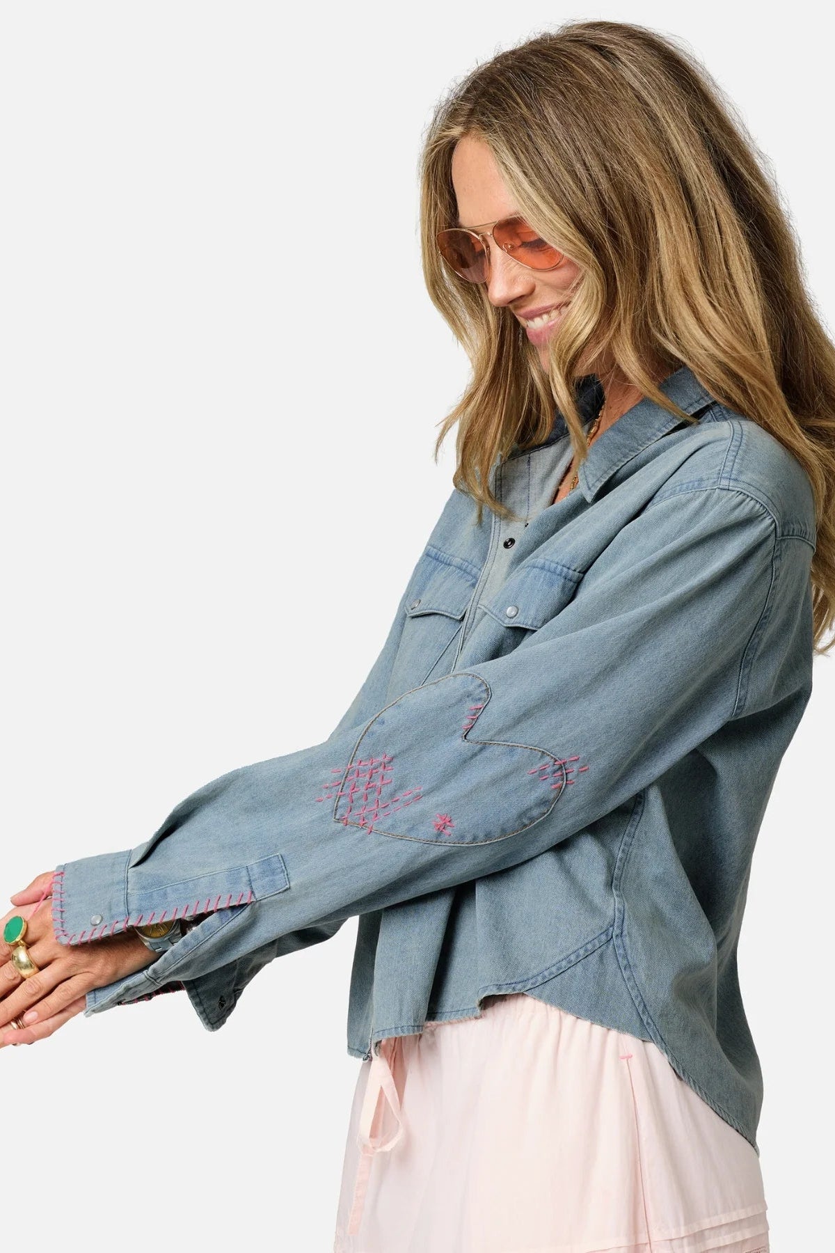 Western Pia Denim Shirt- True Denim